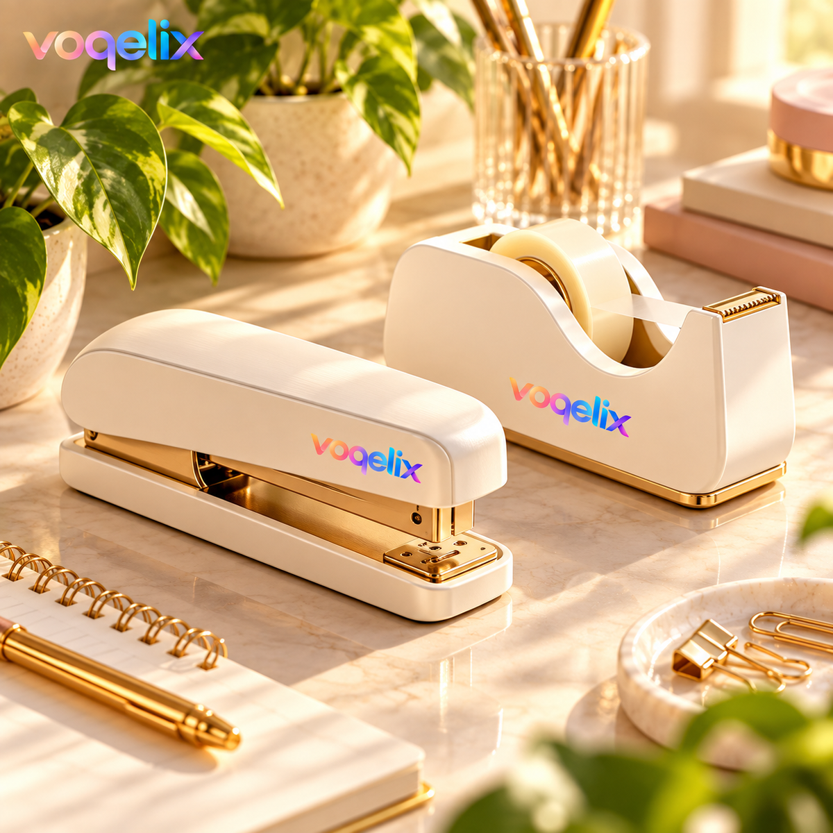 voqelix™ FormLine Premium Stapler & Tape Dispenser Set