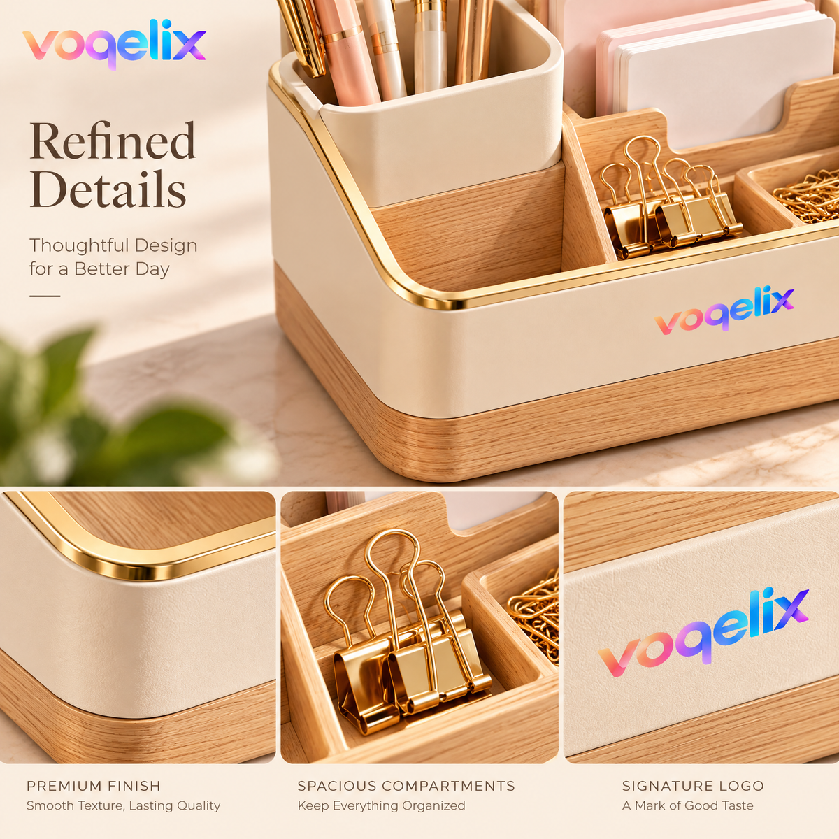 voqelix™ AtelierHub Multifunction Desktop Organizer