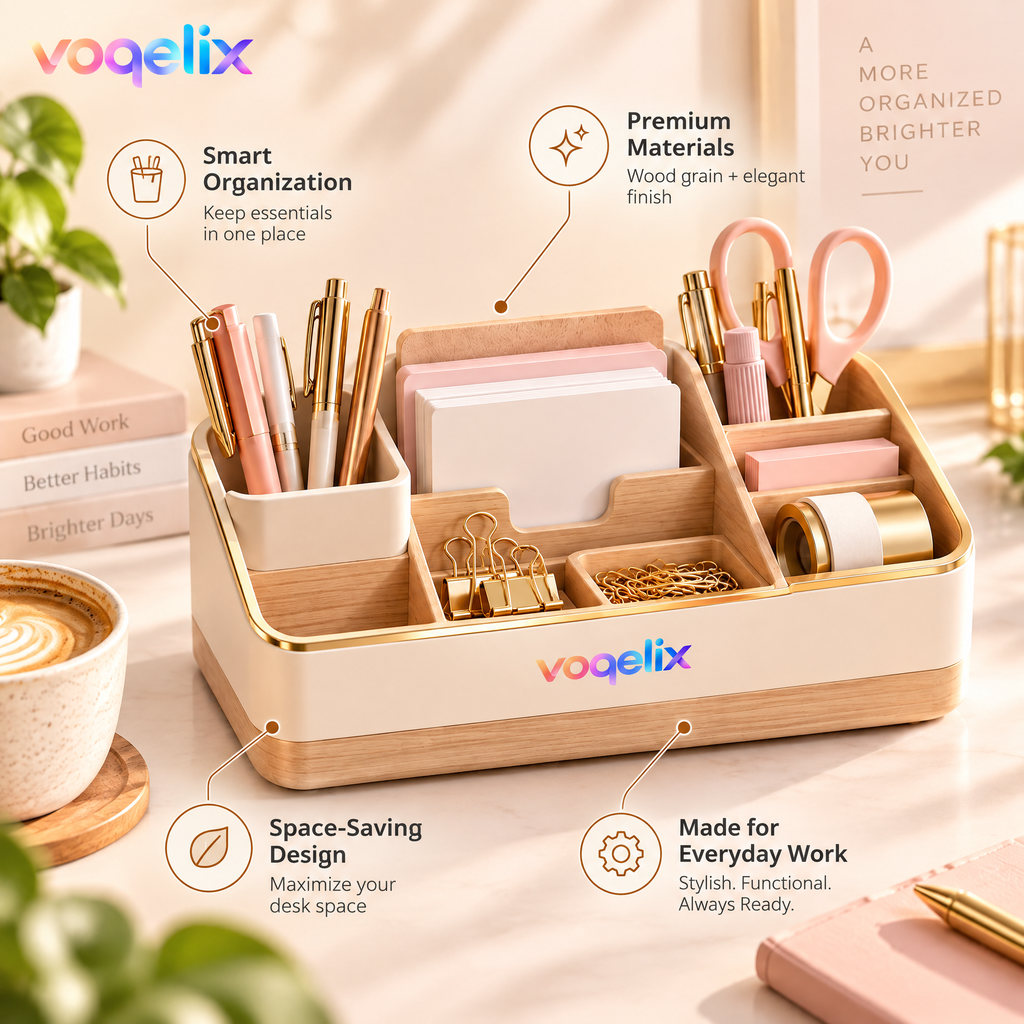 voqelix™ AtelierHub Multifunction Desktop Organizer