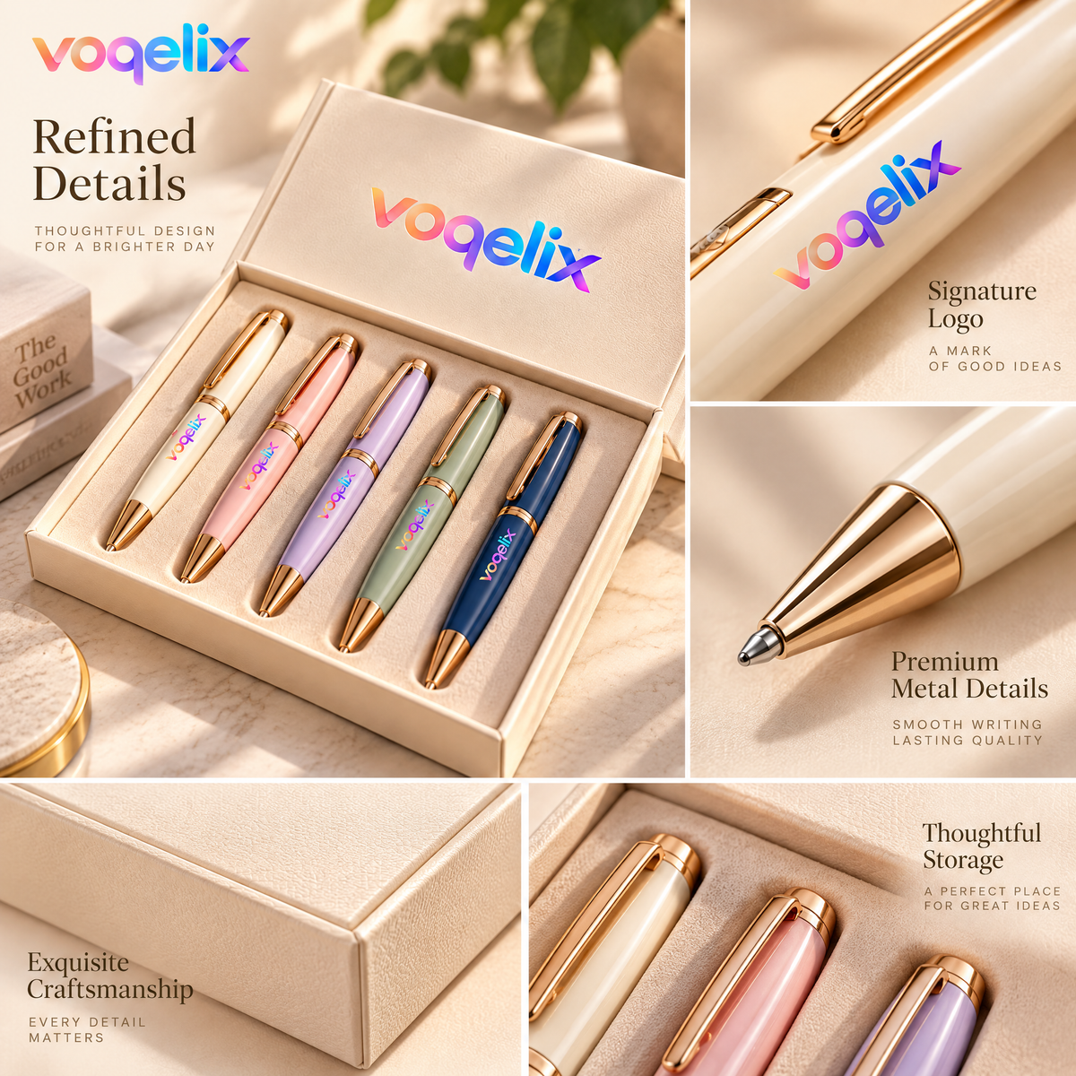 voqelix™ SignatureArc Premium Creative Pen Gift Set lifestyle view