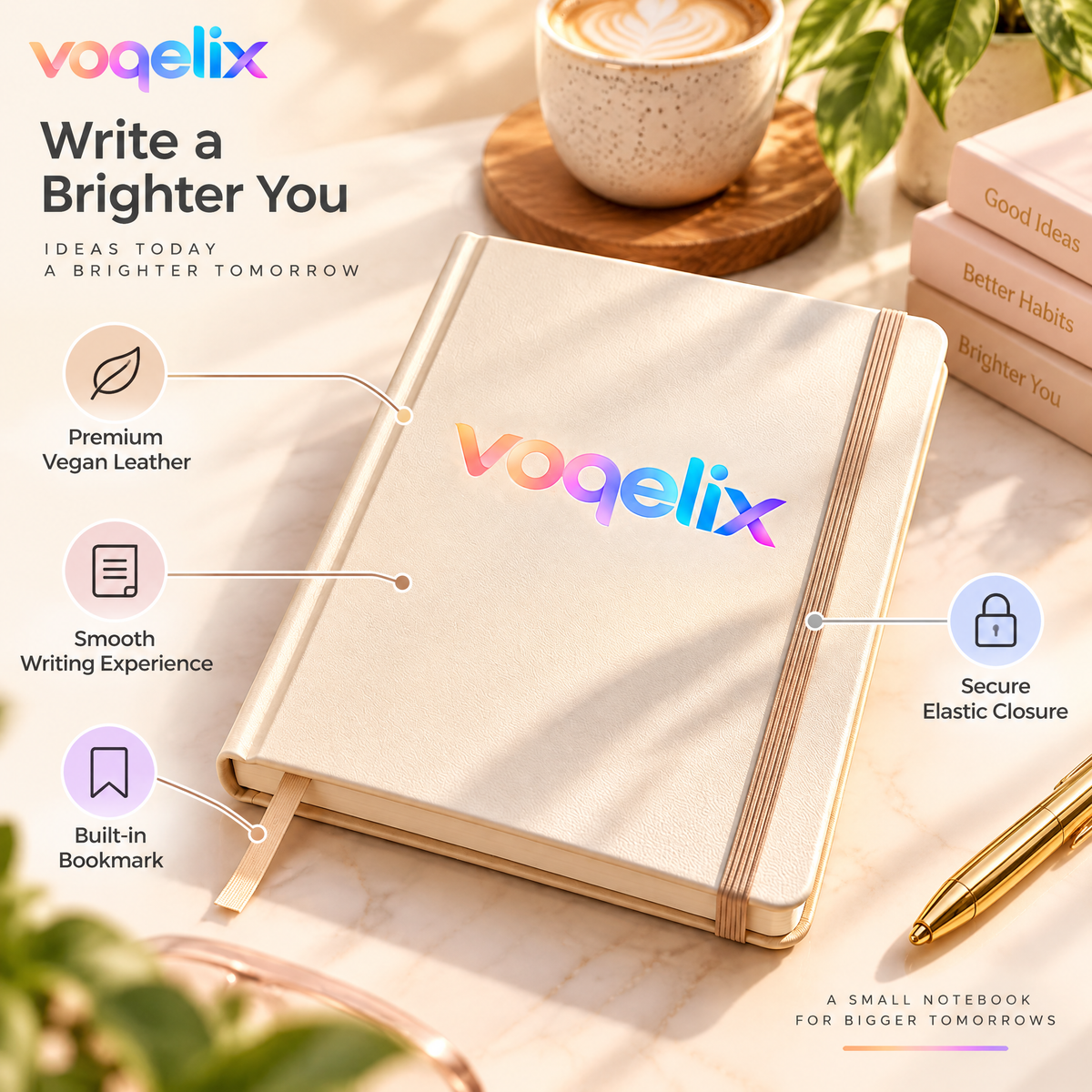 voqelix™ SoftBound Premium Silicone-Feel Notebook