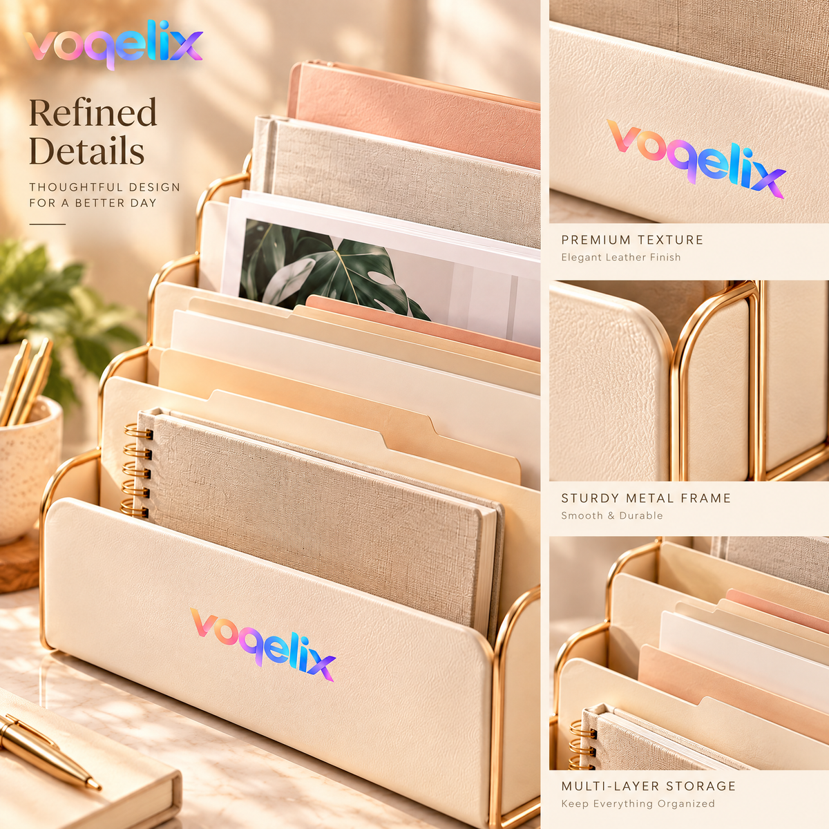 voqelix™ TierEase Multi-Layer Document Organizer lifestyle view